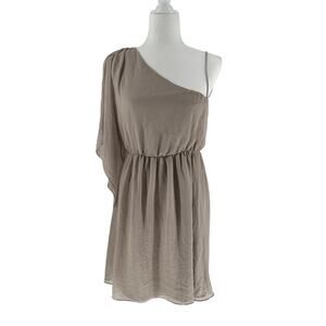 alice and olivia one shoulder goddess dress Alice + Olivia Black One Shoulder Goddess Mini Dress